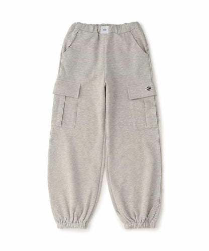 加絨正面標識工裝褲