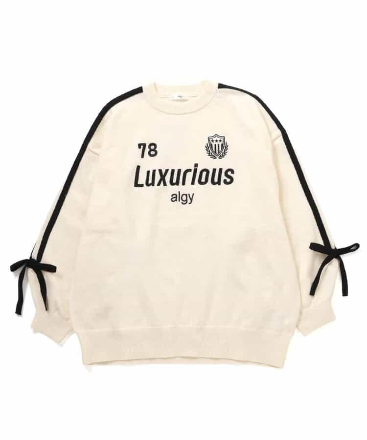 運動風混紡順滑寬鬆針織衫