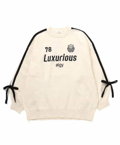 運動風混紡順滑寬鬆針織衫