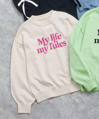 標誌順滑針織衫