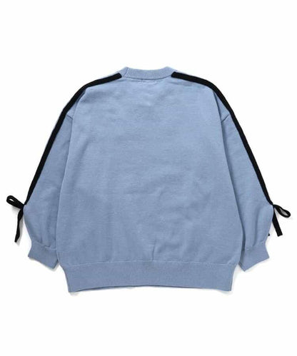 運動風混紡順滑寬鬆針織衫