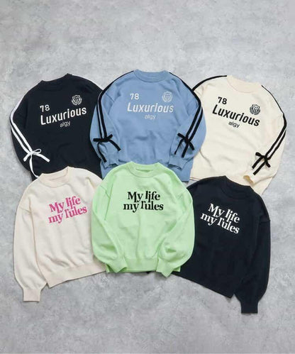 運動風混紡順滑寬鬆針織衫