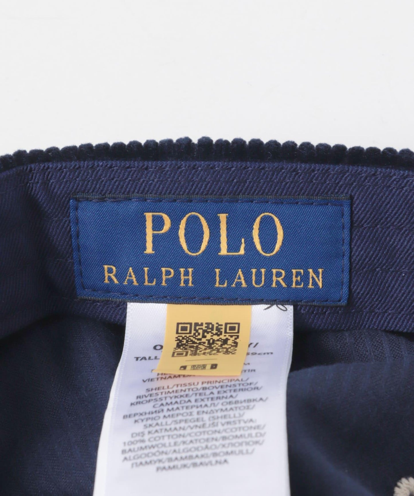 POLO RALPH LAUREN 燈芯絨棒球帽