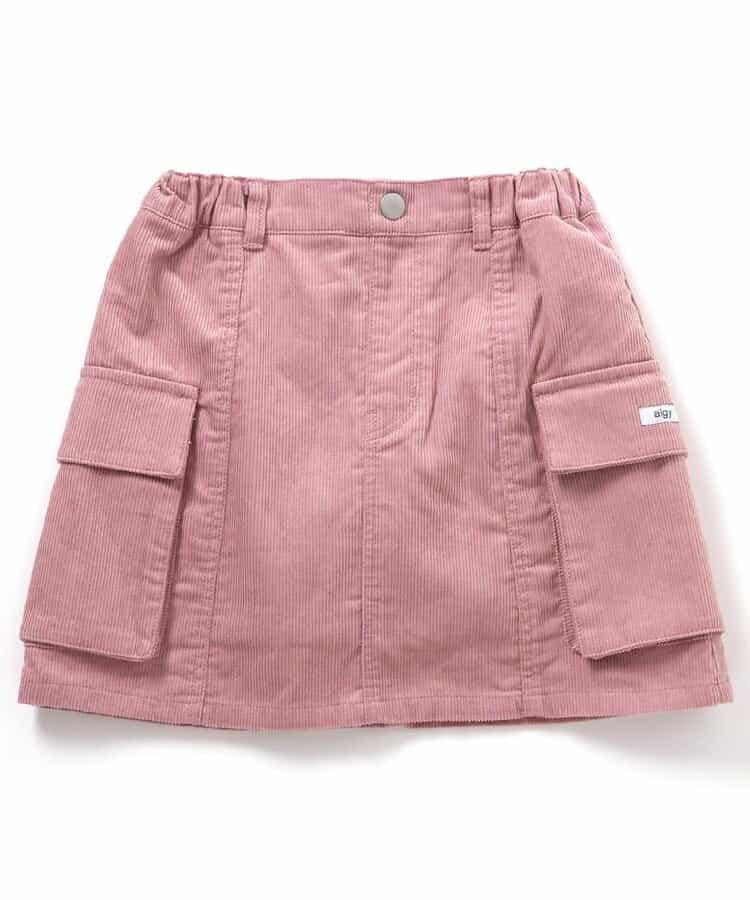 加絨燈芯絨半身裙褲