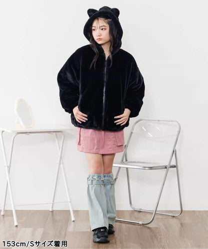 加絨燈芯絨半身裙褲