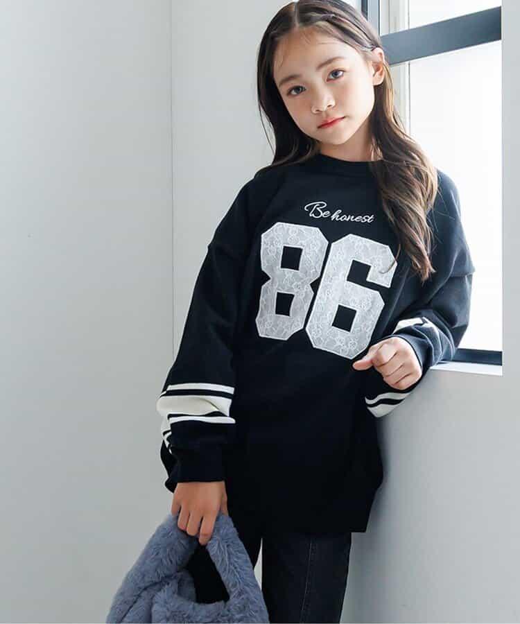 順滑數字圖案寬鬆針織衫