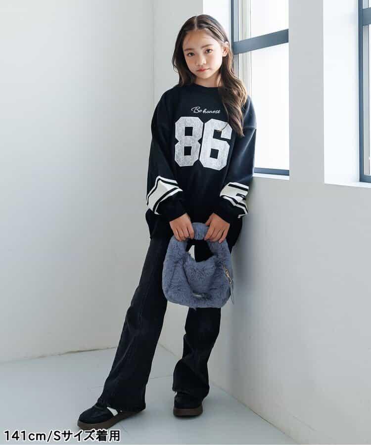 順滑數字圖案寬鬆針織衫