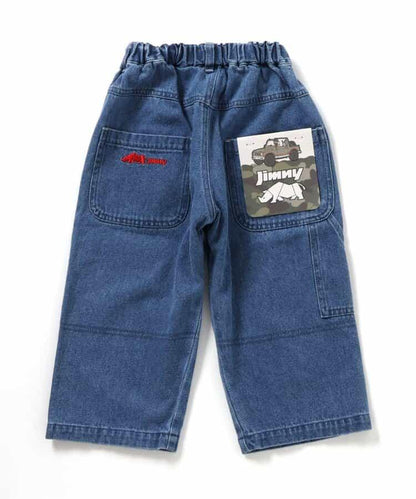 Jimny聯名徽章裝飾牛仔褲 10分褲