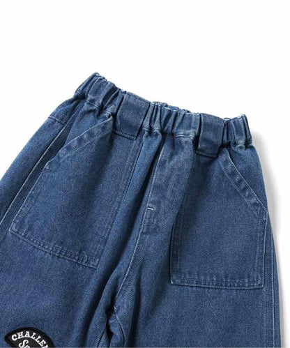 Jimny聯名徽章裝飾牛仔褲 10分褲