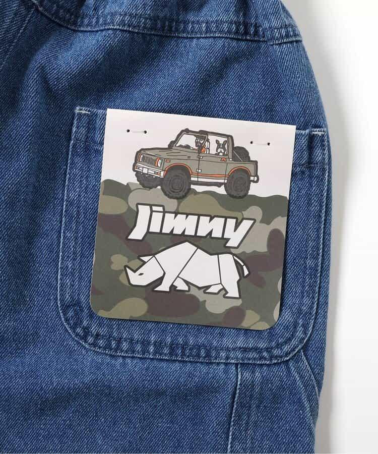 Jimny聯名徽章裝飾牛仔褲 10分褲