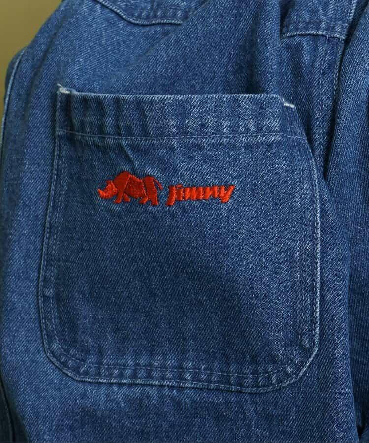 Jimny聯名徽章裝飾牛仔褲 10分褲