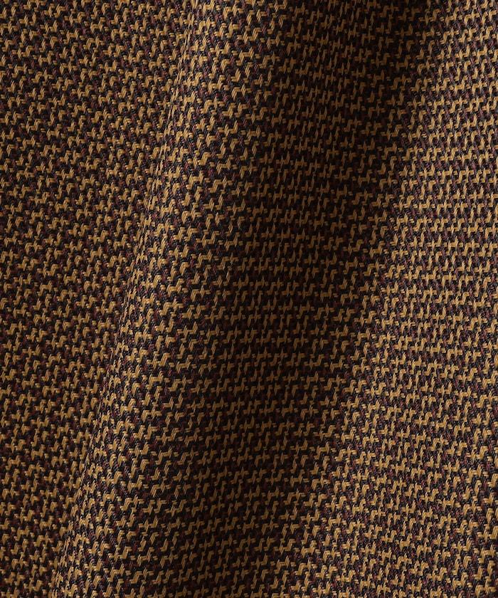 混色格紋拉鍊襯衫