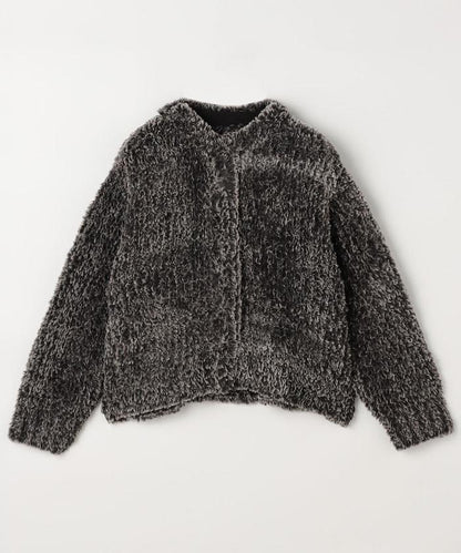 仿皮草針織大衣