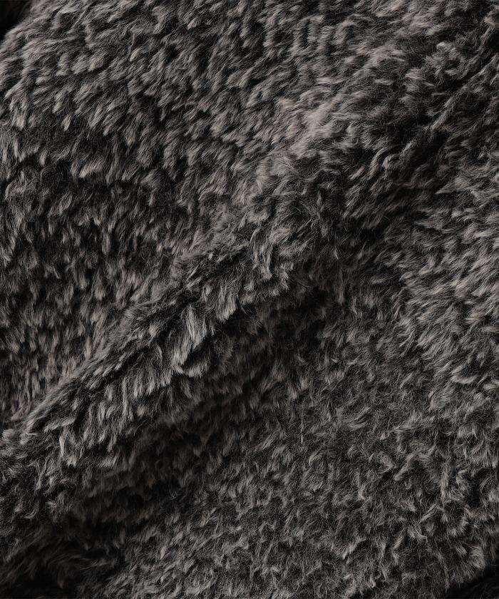 仿皮草針織大衣