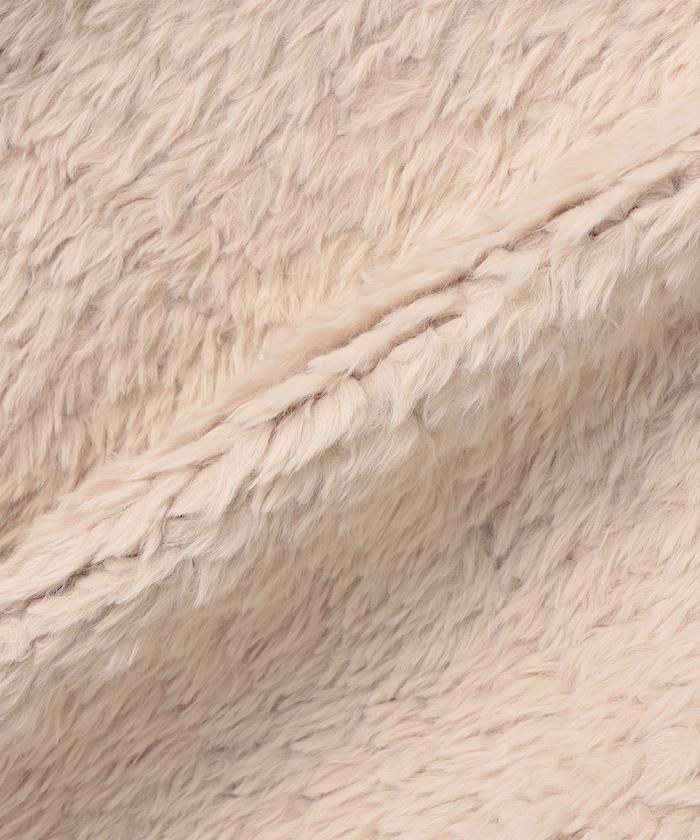 仿皮草針織大衣