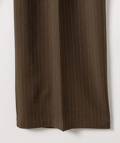 配腰帶褶皺寬鬆長褲