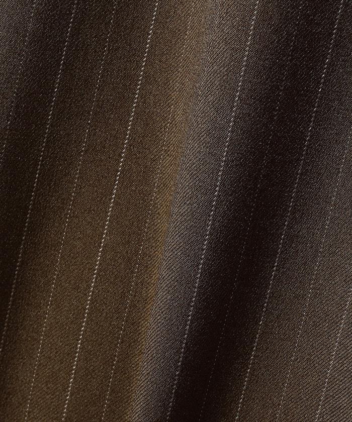 配腰帶褶皺寬鬆長褲