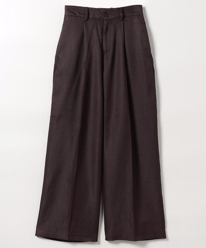 混色格紋長褲＜可搭配套裝＞