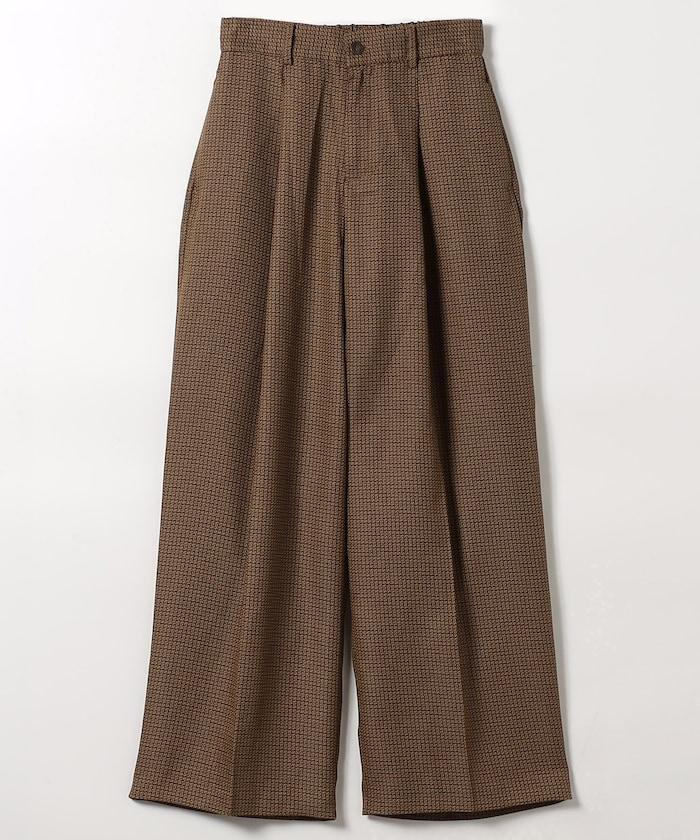 混色格紋長褲＜可搭配套裝＞