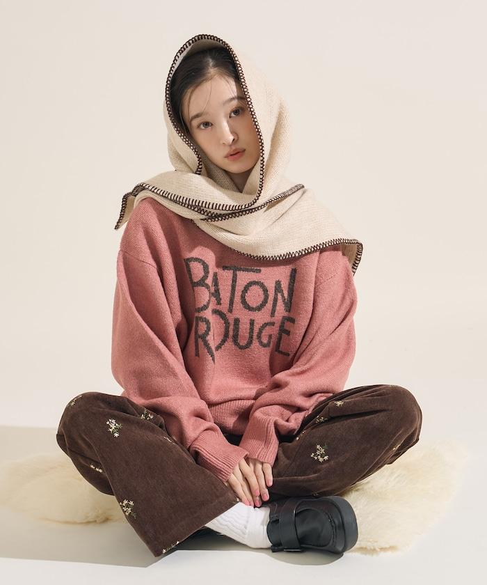 拼色毛毯縫線圍巾