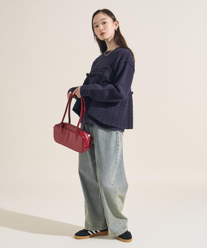 【套裝商品】麻花針織背心套裝