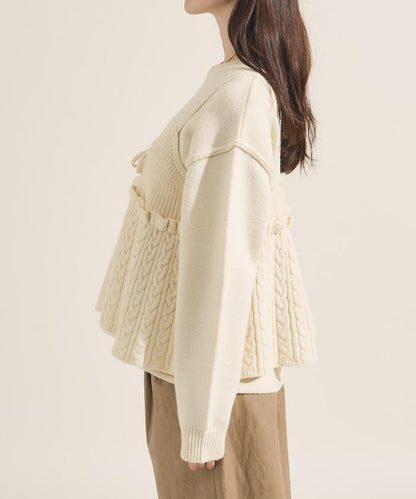 【套裝商品】麻花針織背心套裝