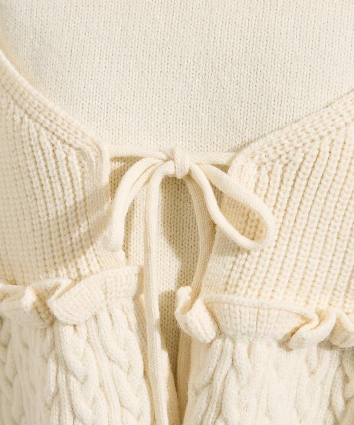 【套裝商品】麻花針織背心套裝