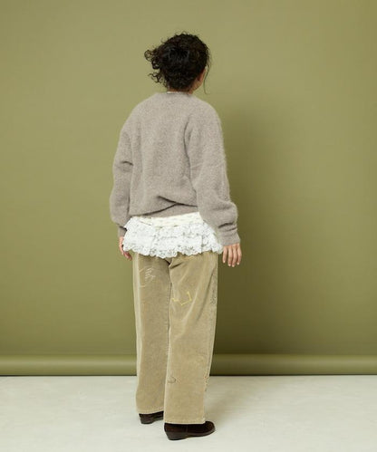 毛絨針織套頭衫