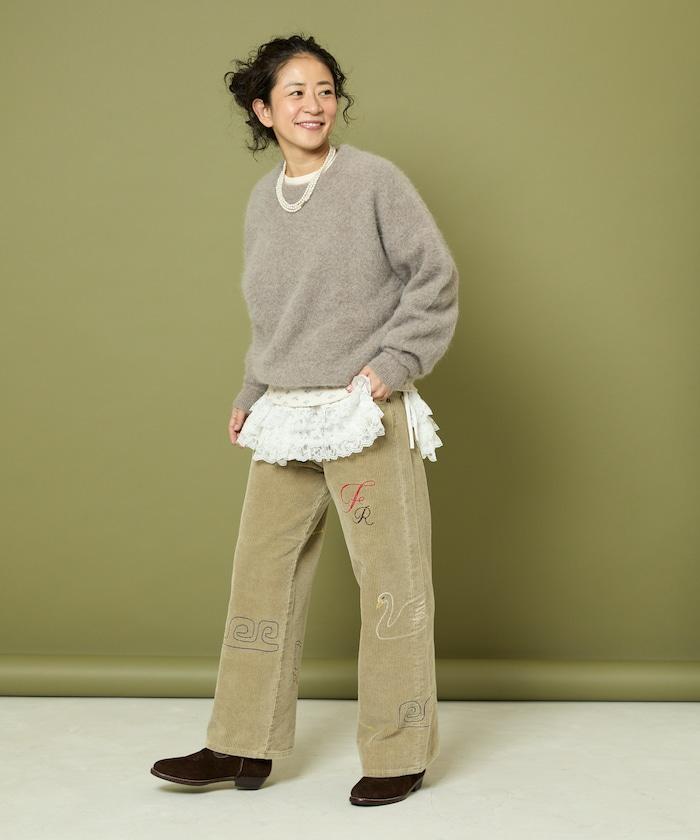 毛絨針織套頭衫