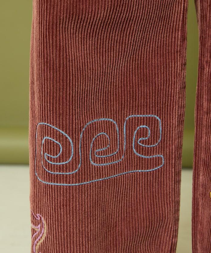 鏈式縫線燈芯絨長褲