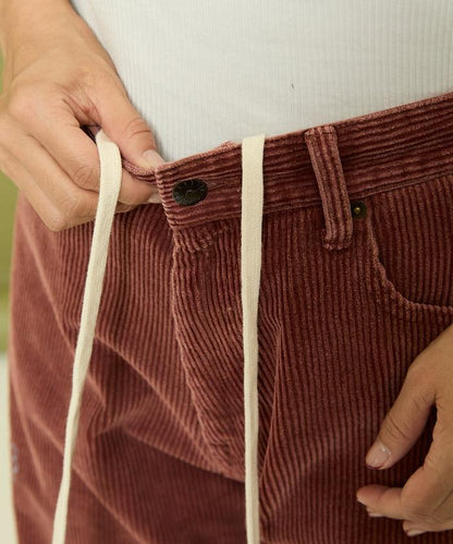 鏈式縫線燈芯絨長褲