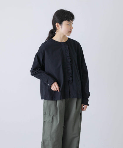 棉絲荷葉邊襯衫