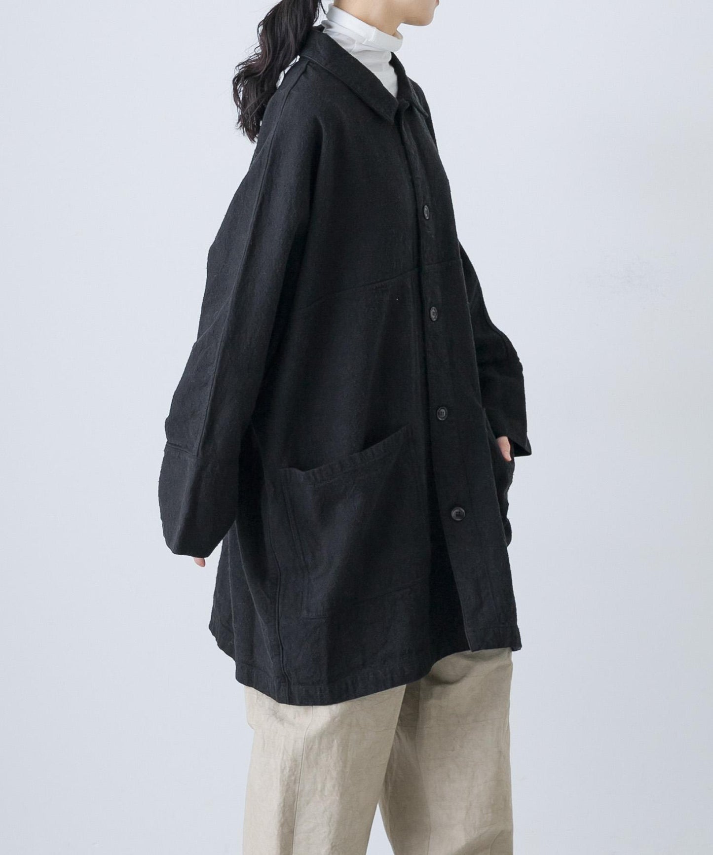 MITTAN 亞麻苧麻真絲大衣