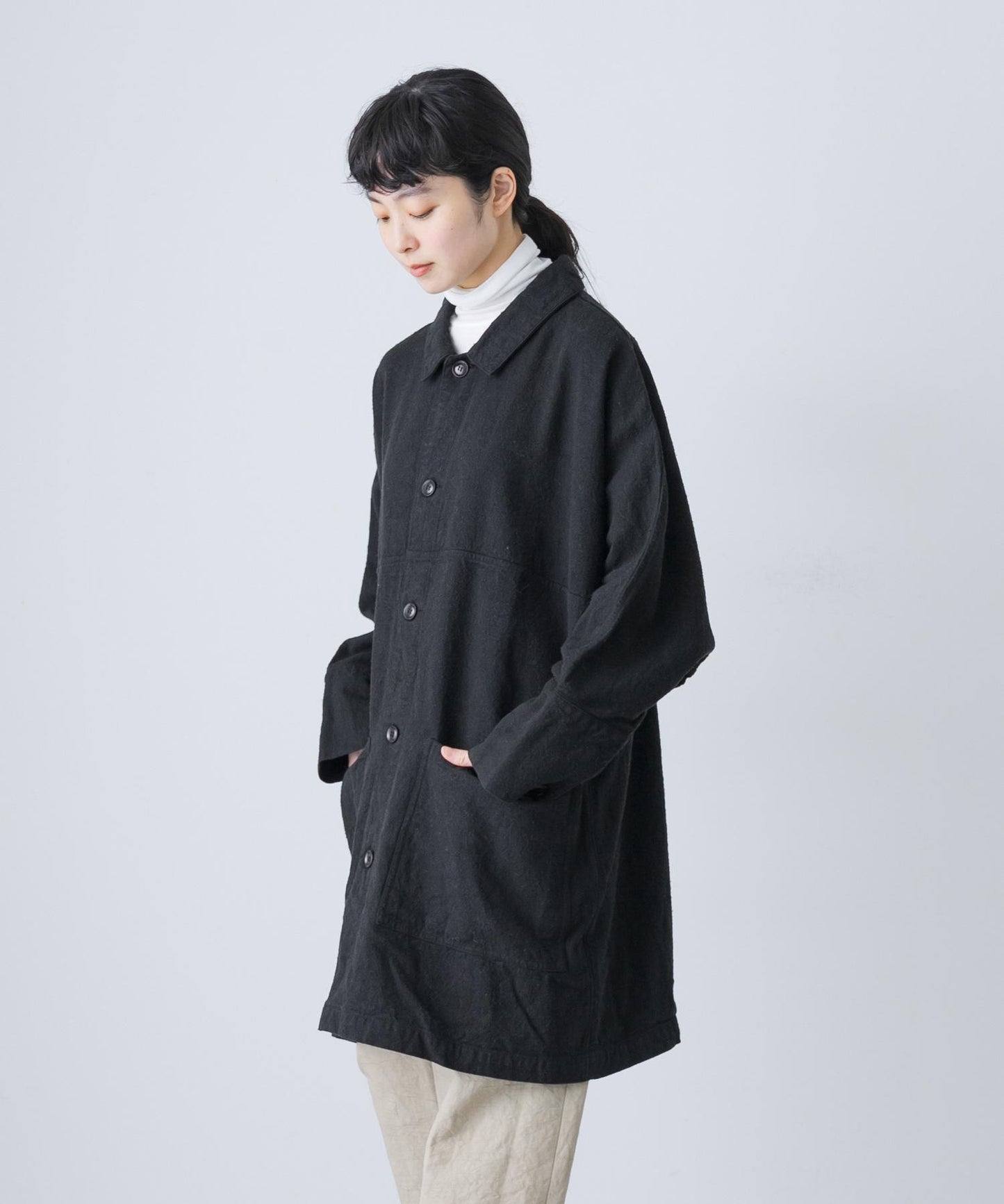 MITTAN 亞麻苧麻真絲大衣