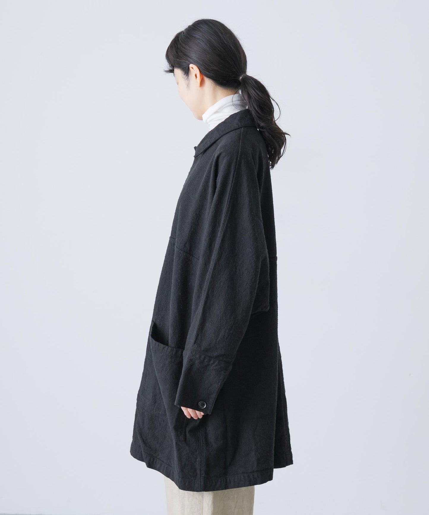 MITTAN 亞麻苧麻真絲大衣