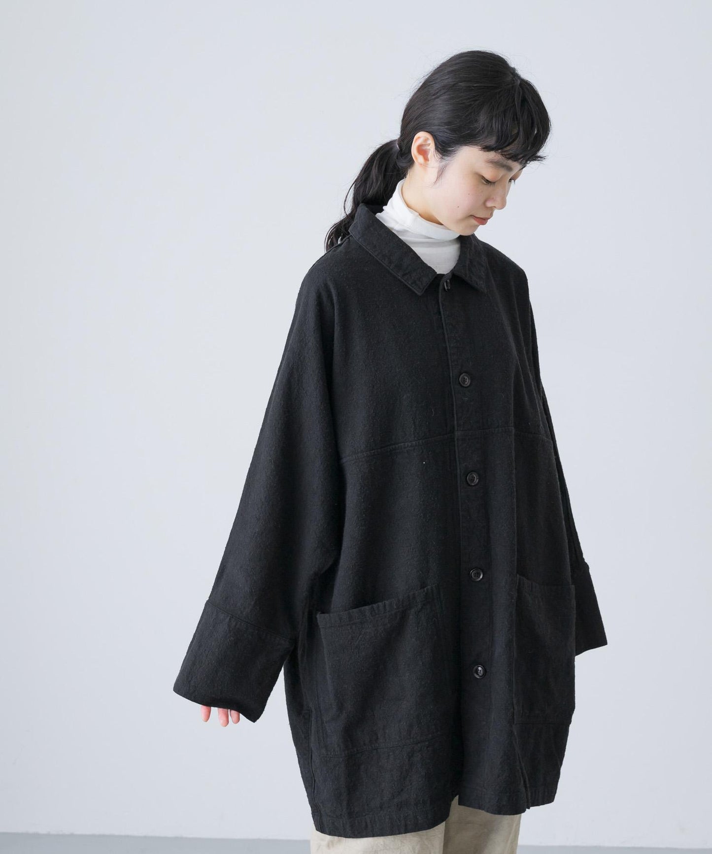 MITTAN 亞麻苧麻真絲大衣