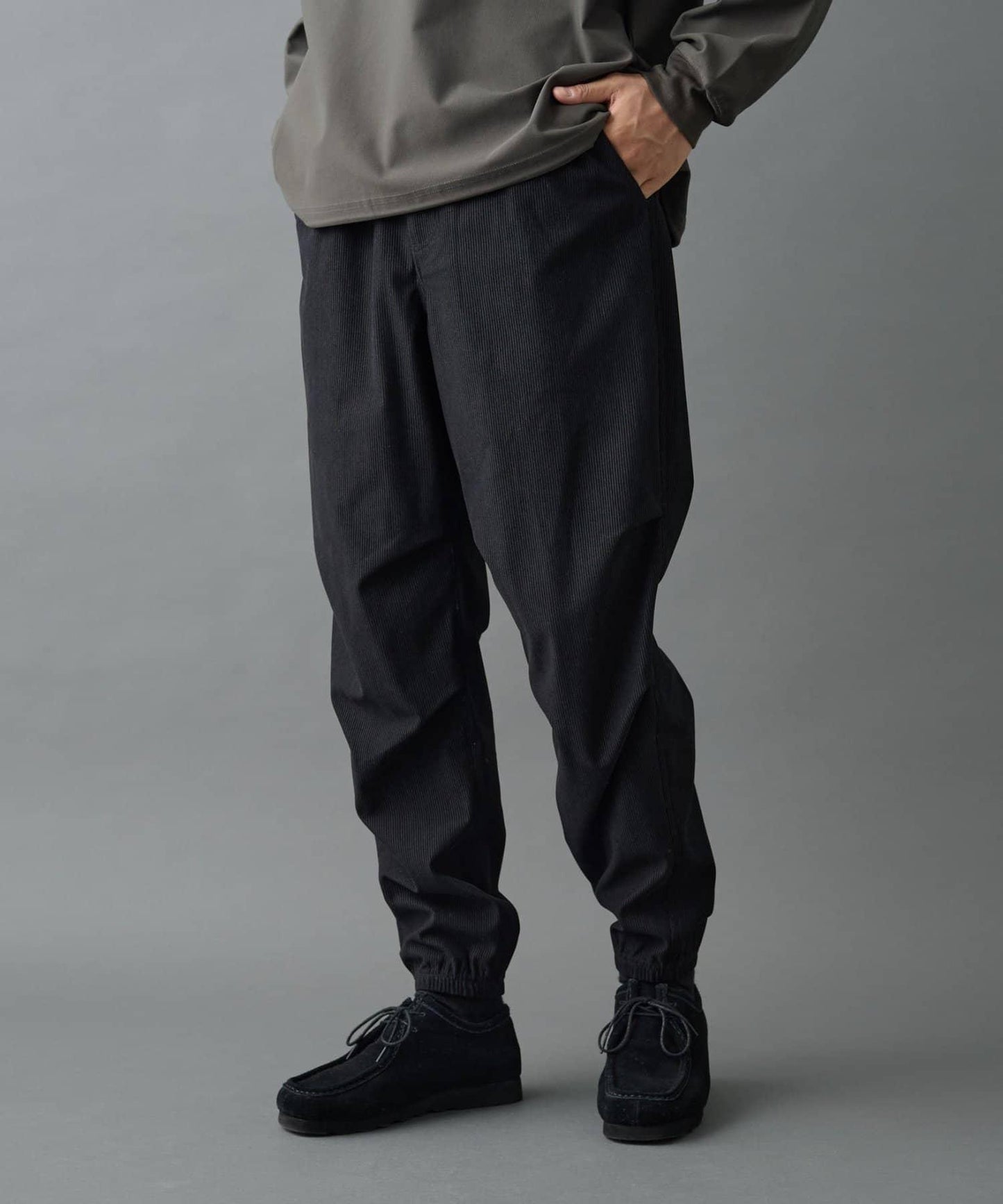 彈力燈芯絨束腳褲