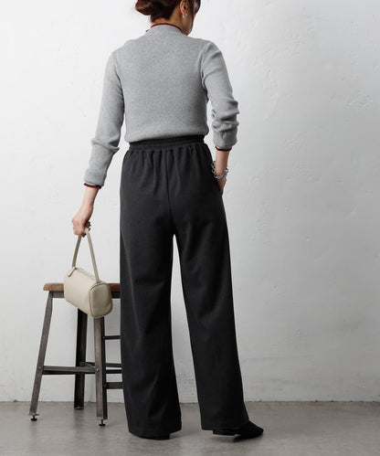 羊毛感針織休閒褲