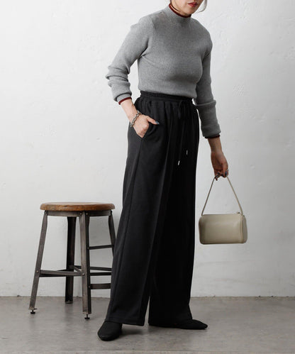 羊毛感針織休閒褲