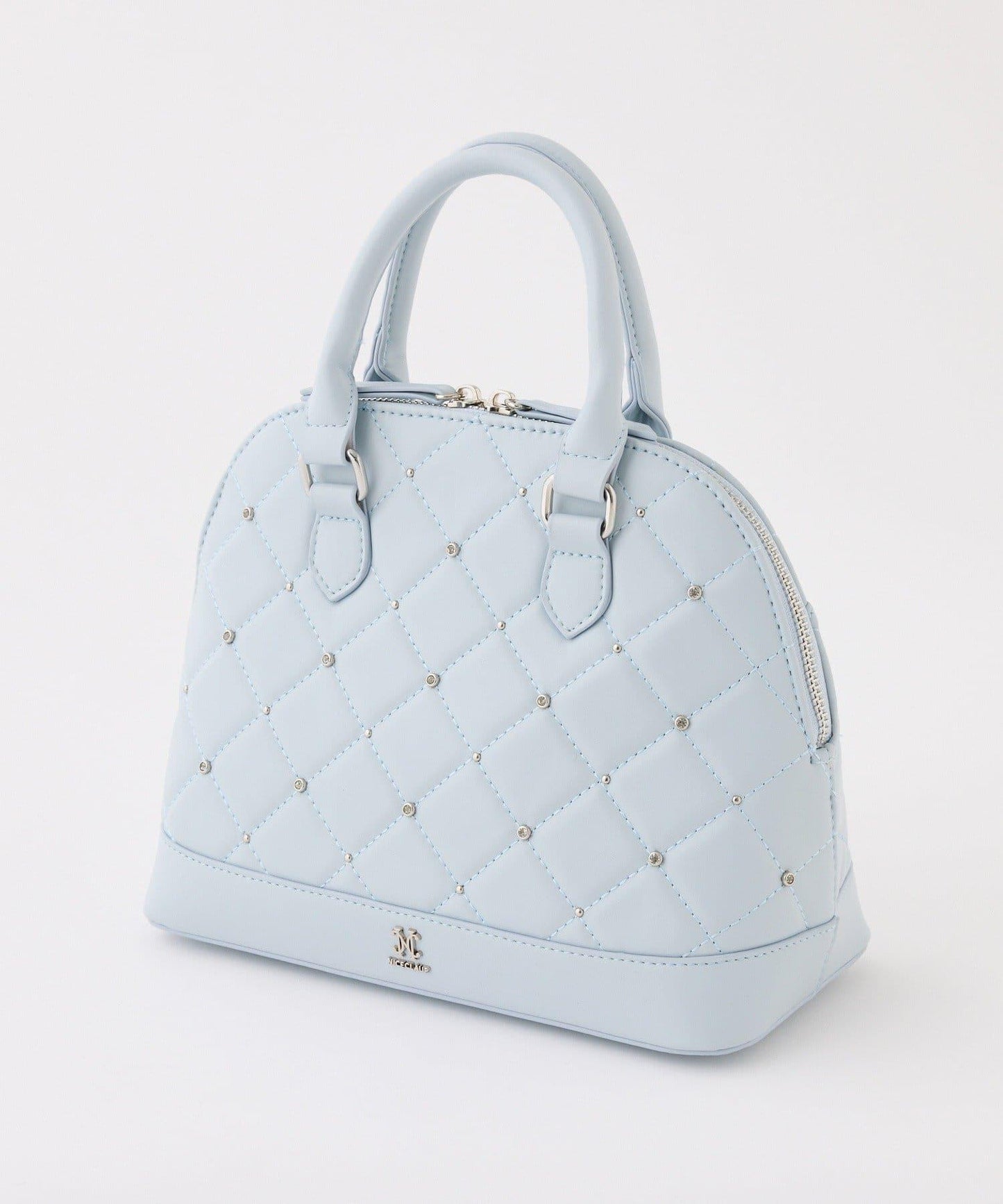 【HolidayCollection】寶石裝飾鉚釘手提包