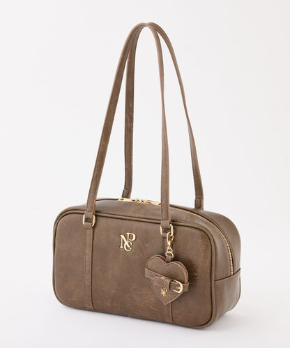 帶心形鏡子的方形單肩包