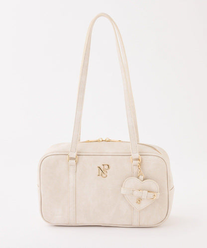 帶心形鏡子的方形單肩包