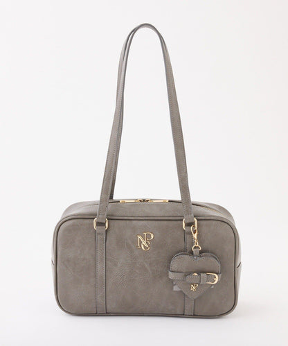 帶心形鏡子的方形單肩包