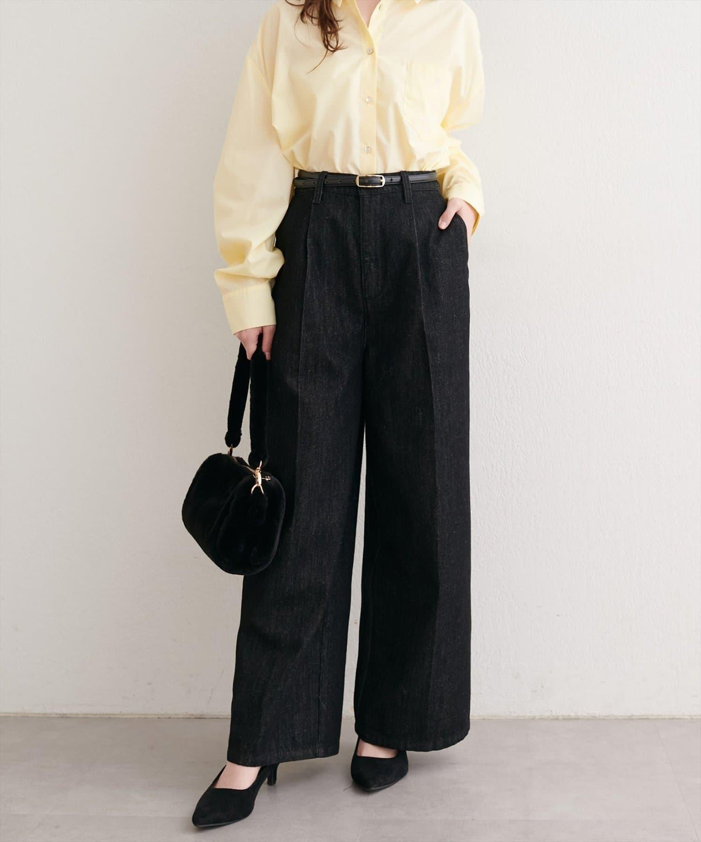 中縫壓線牛仔褲