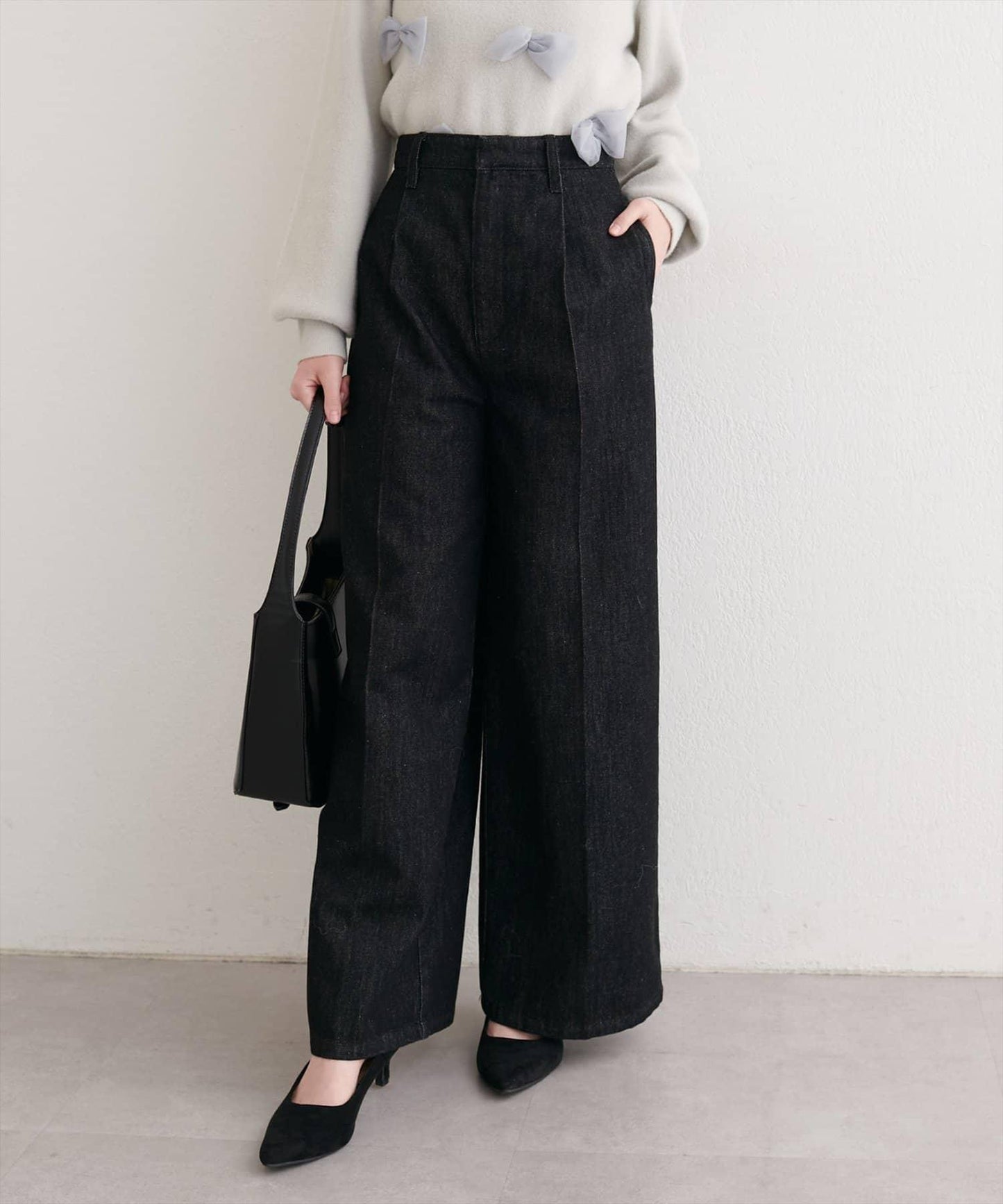 中縫壓線牛仔褲