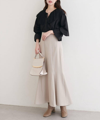 蕾絲斗篷領襯衫