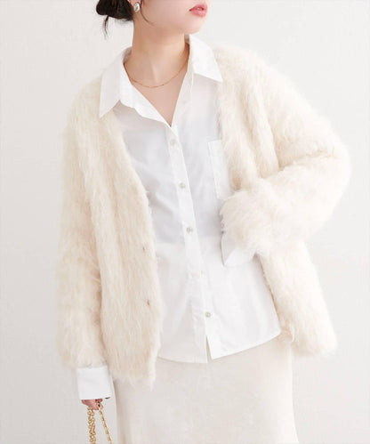 帶口袋刺繡寬鬆襯衫