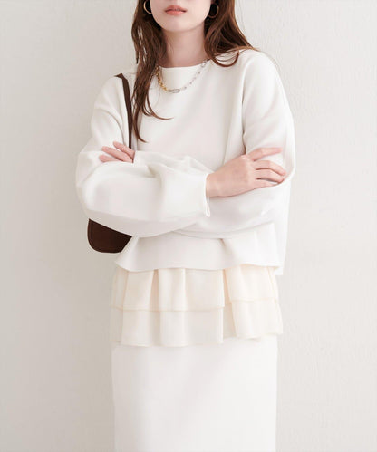 短款連帽衛衣+荷葉邊吊帶套裝