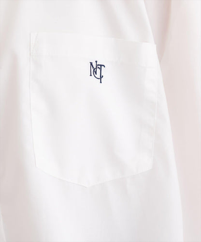 帶口袋刺繡寬鬆襯衫