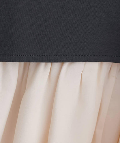 短款連帽衛衣+荷葉邊吊帶套裝